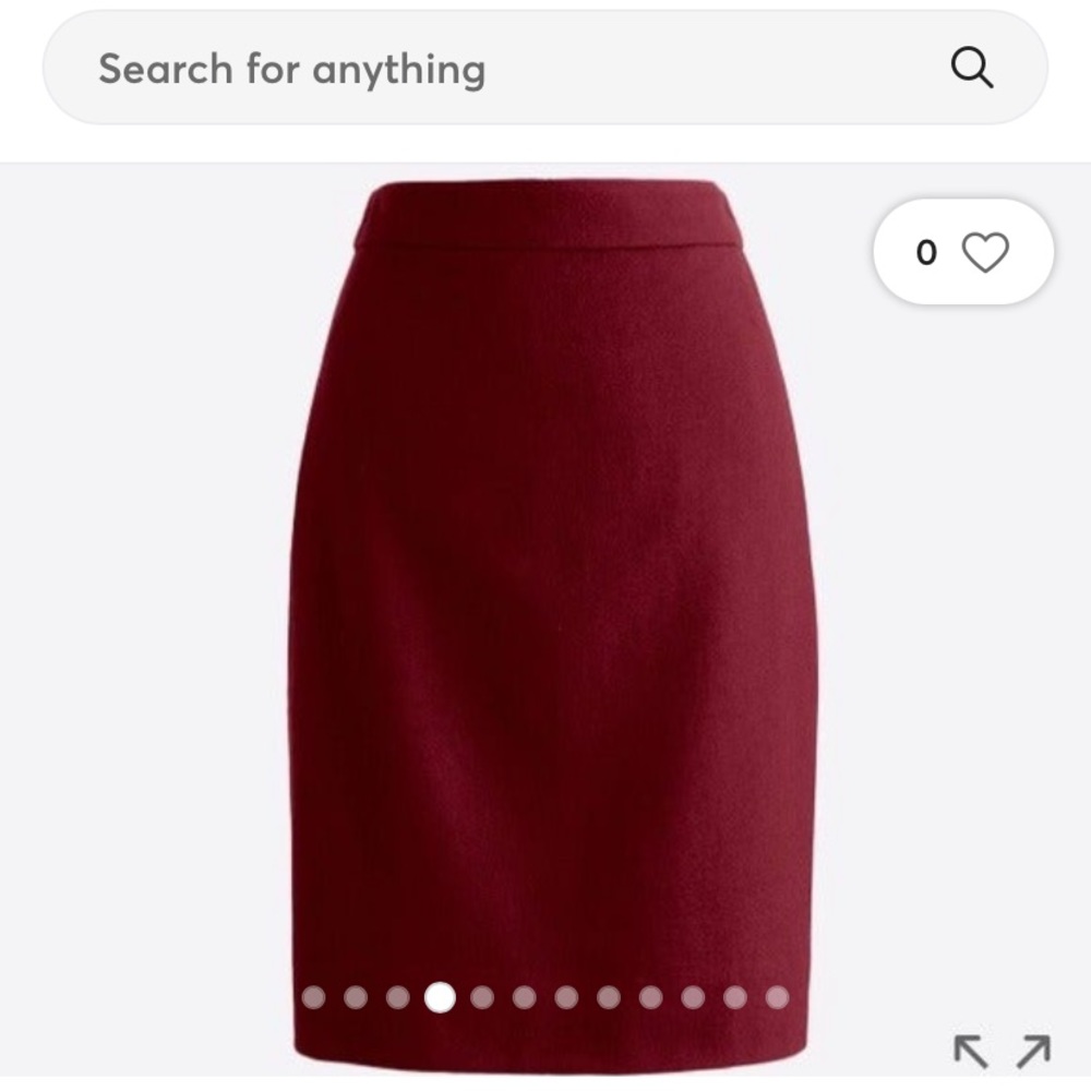 J Crew Petite Wool Blend Pencil Skirt
